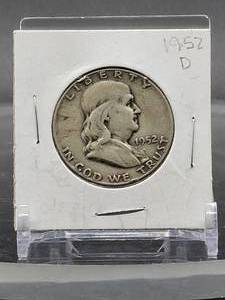 lot 87 image: 1952-D U.S. Mint Silver Franklin Half Dollar