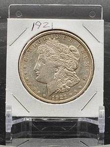 lot 11 image: 1921 U.S. Mint Silver Morgan Dollar