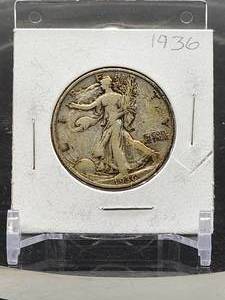 lot 59 image: 1936 U.S. Mint Silver Walking Liberty Half Dollar