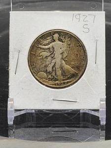 lot 42 image: 1927-S U.S. Mint Silver Walking Liberty Half Dollar