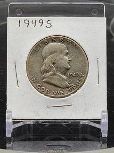 lot 69 image: 1949-S U.S. Mint Silver Franklin Half Dollar