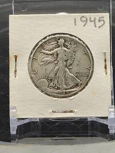 lot 32 image: 1945 U.S. Mint Silver Walking Liberty Half Dollar