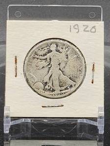 lot 35 image: 1920 U.S. Mint Silver Walking Liberty Half Dollar