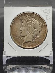 lot 91 image: 1923-D U.S. Mint Silver Peace Dollar