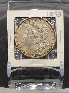 lot 19 image: 1898 U.S. Mint Silver Morgan Dollar