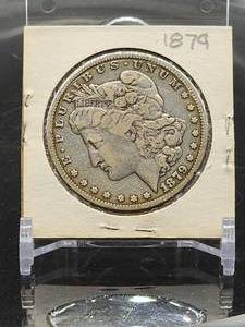 lot 3 image: 1879 U.S. Mint Silver Morgan Dollar