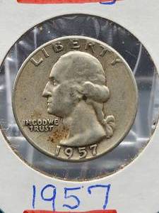 lot 82 image: (4) Assorted U.S. Mint Silver Washington Quarters