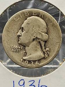 lot 73 image: (4) Assorted U.S. Mint Silver Washington Quarters