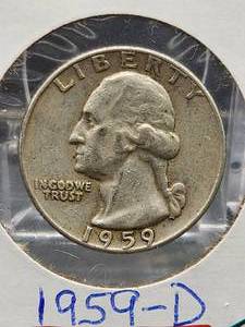 lot 95 image: (4) Assorted U.S. Mint Silver Washington Quarters