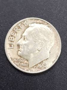 lot 13 image: (9) Assorted U.S. Mint Silver Roosevelt Dimes