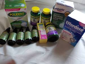 Polydent, Equate, Efferdent, B12, Miele and Collagen  some past date