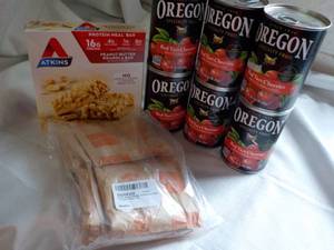 Oregon Cherries, Atkins Granola Bars and Instant Oatmeal