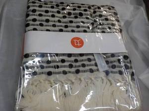 Black Button Nubby 50 x 60 throw...