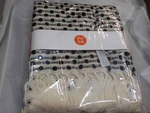Black Button Nubby 50 x 60 throw...