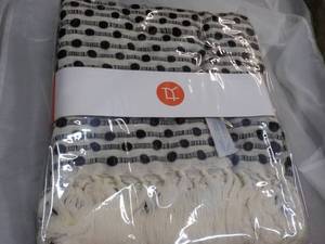 Black Button Nubby 50 x 60 throw...