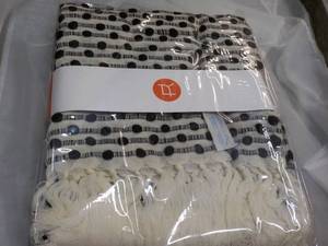 Black Button Nubby 50 x 60 throw...