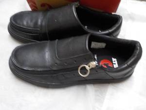 Billy Brand Mens size 10 Lace less Black Leather Oxfords