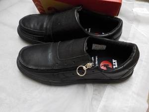 Billy Brand Mens size 10 Lace less Black Leather Oxfords