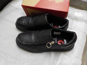 Billy Brand Mens size 10 Lace less Black Leather Oxfords