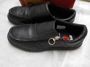 Billy Brand Mens size 10 Lace less Black Leather Oxfords