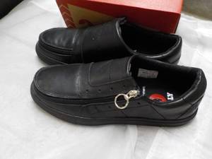 Billy Brand Mens size 10 Lace less Black Leather Oxfords