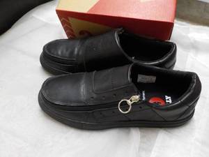 Billy Brand Mens size 10 Lace less Black Leather Oxfords