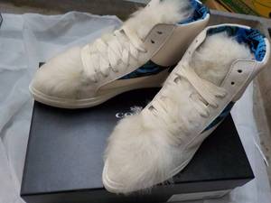 New Coach Soft Smooth Calf Suede Chalk Shoes size 6