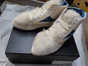 New Coach Soft Smooth Calf Suede Chalk Shoes size 6