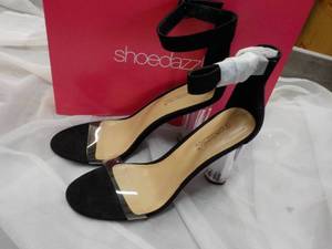 Shoe Dazzle Camden size 8.5 Black Dress Sandals