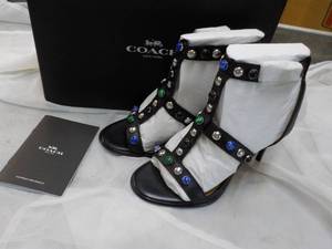 Coach Isabel size 5.5 Semi Matte Calf Black