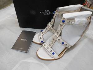 Coach Isabel size 7.5 Semi Matte Calf Chalk