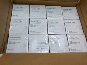 Case of 144 Rolls Invisible Tape 34 x 1000