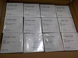 Case of 144 Rolls Invisible Tape 34 x 1000