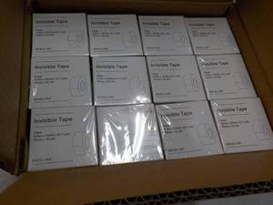 Case of 144 Rolls Invisible Tape 34 x 1000