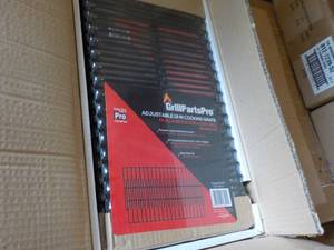 Case of 8 Grill Parts Pro Adjustable 19 Cooking Grates