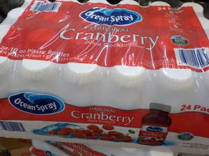 24 pack Ocean Spray Cranberry Juice- 10 oz bottles
