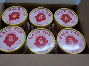 12 Halo Top Individually Strawberry Cake Mixes - Just add water and microwave