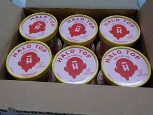 12 Halo Top Individually Strawberry Cake Mixes - Just add water and microwave