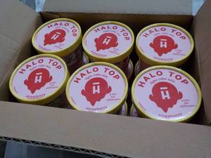 12 Halo Top Individually Strawberry Cake Mixes - Just add water and microwave