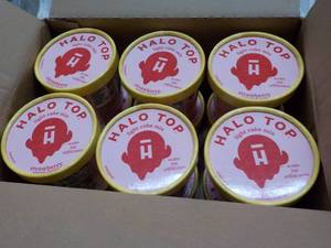 12 Halo Top Individually Strawberry Cake Mixes - Just add water and microwave