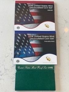 2016 P&D Mint Set and 1998-S Proof Set