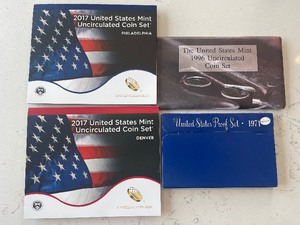 1996, 2017 P&D Mint Sets, 1996-W Roosevelt Dime, and 1971-S Proof Set