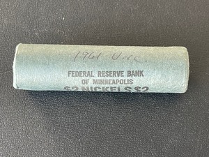 Roll of 1961 Jefferson Nickels Uncirculated