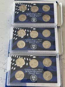 2004. 2005. 2006 U.S. Mint State Quarter Proof Sets