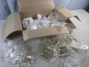 lot 24 image: (D-3) Box of Latches and Handles - Some Latches Lock with Key