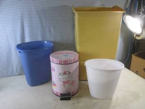 lot 27 image: (F-2) Assorted Trash Cans...