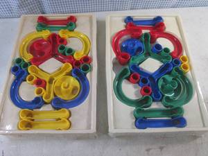 lot 40 image: (D-3) 2 Vintage Marble Run Sets  Add-Ons