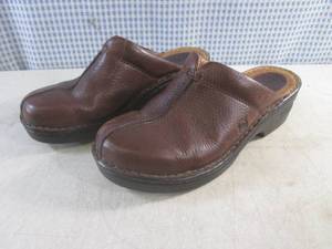 lot 47 image: (CSB) Pair Leather Born Slip-On Glogs Shoes