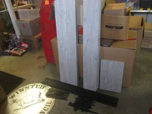 lot 77 image: (EW2) Wall Mount Shelving - 4) 12 x 48 and 5) 8 x 48 Shelves  9) Wall Mount Rails  9) 12 Brackets and 18) 8 Brackets