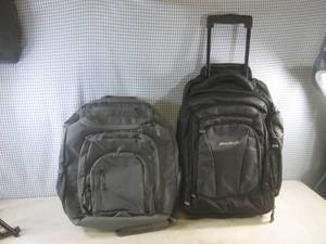 lot 83 image: (F-3) Eddie Bauer Travel Bag and Embark Backpack